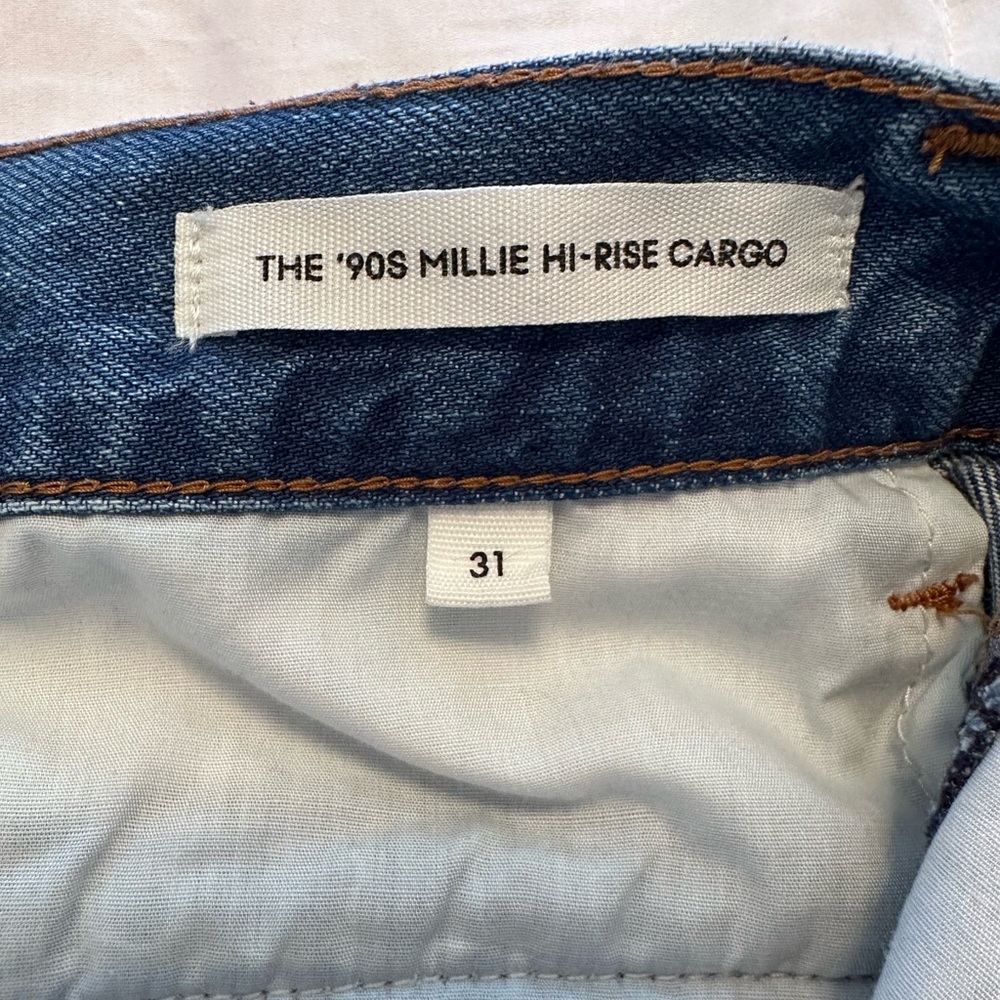 Aritzia Denim Forum The 90’s Millie Hi Rise Cargo Jean size 31 - Picture 8 of 9